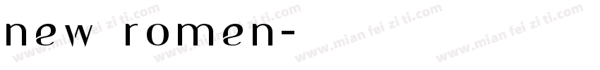 new romen字体转换